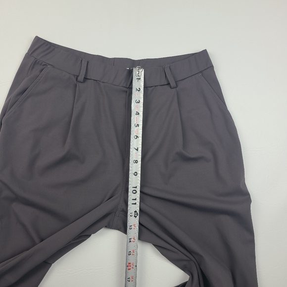 Women’s sz Large Charcoal Gray Wide Leg Pants Relaxed Fit Career Casual Loose - Picture 11 of 12